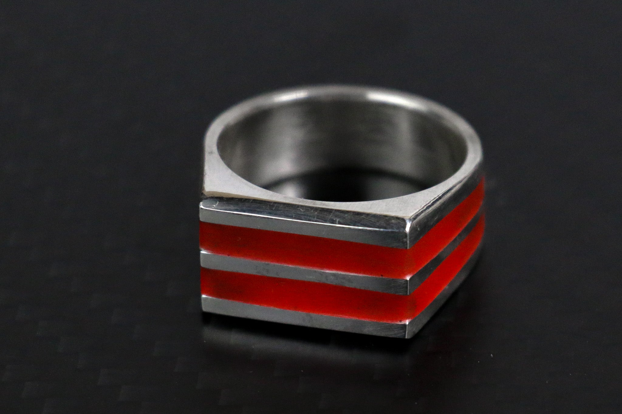 2 Band Super Lume Signet - Silver