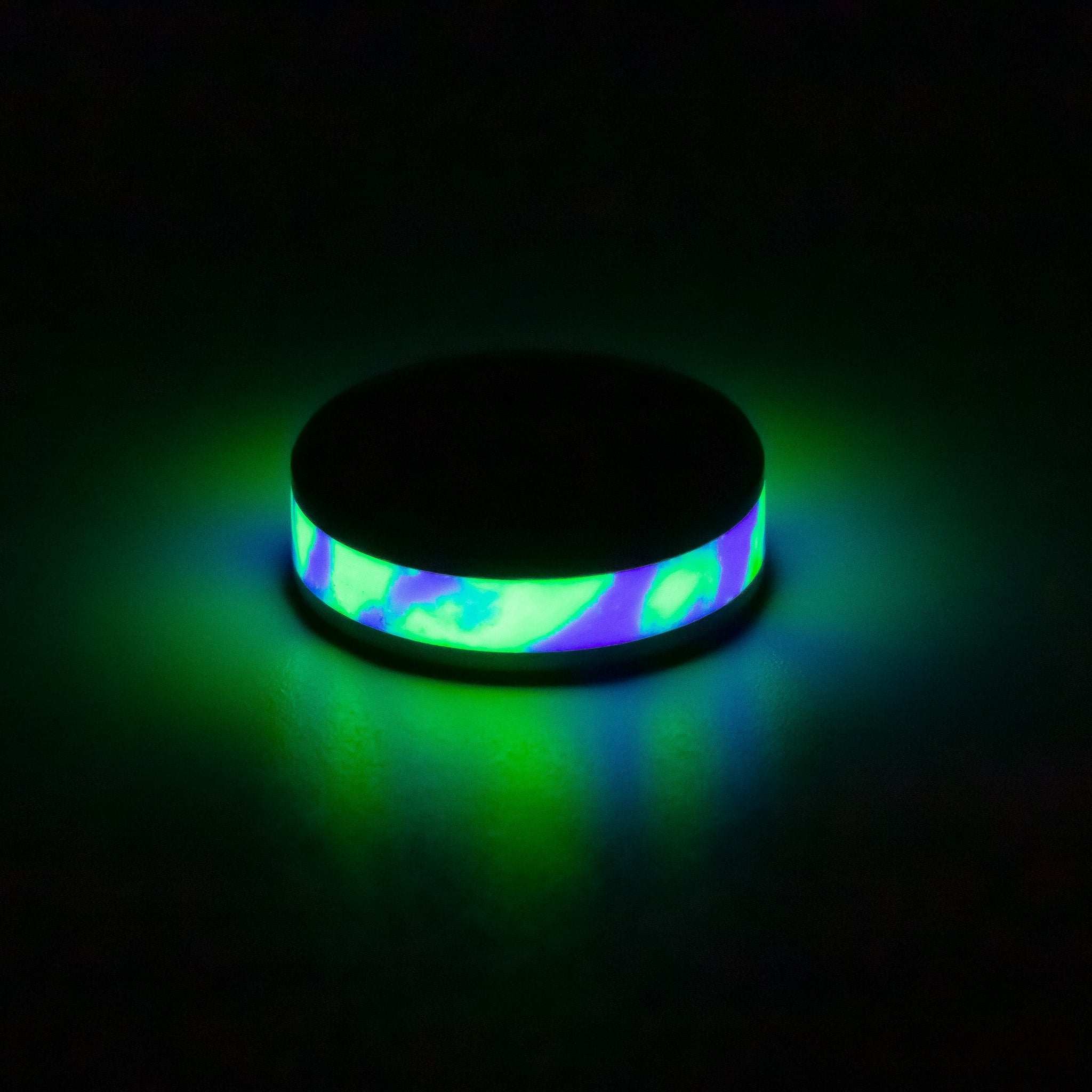 Custom Super Lume Inlay - Black Ceramic Ring