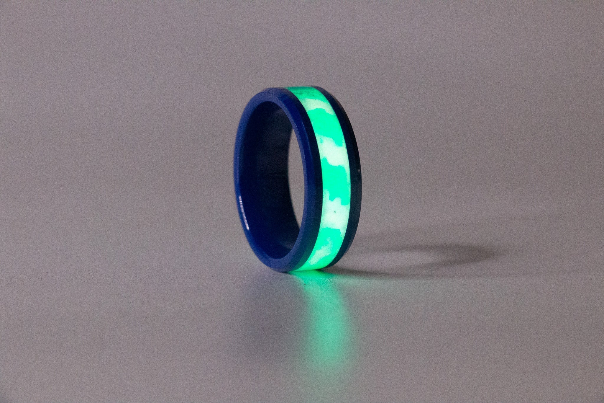 Custom Super Lume Inlay In Blue Ceramic