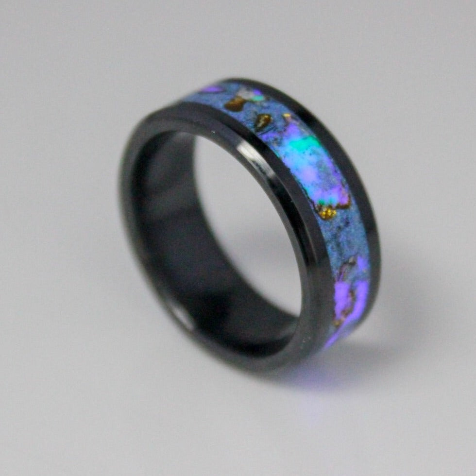 Sunken Treasure - Black Ceramic Ring