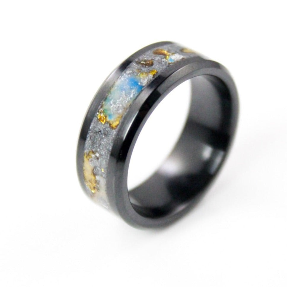 Sunken Treasure - Black Ceramic Ring